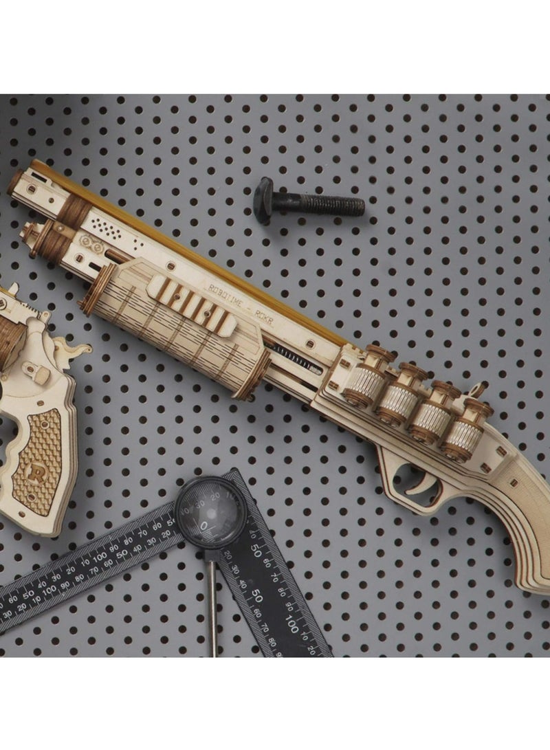 ROBOTIME ROKR Terminator M870 LQ501 3D Wooden Puzzle Decorative DIY Crafts Kit Birthday Gifts and Home Decor Unique Ideas Gift - Image 4