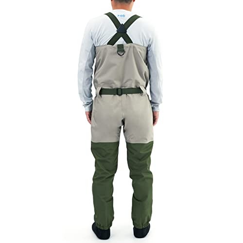 BASSDASH IMMERSE Mens Breathable Fly Fishing Waders Stocking Foot Waterproof Lightweight Chest Wader - Image 3