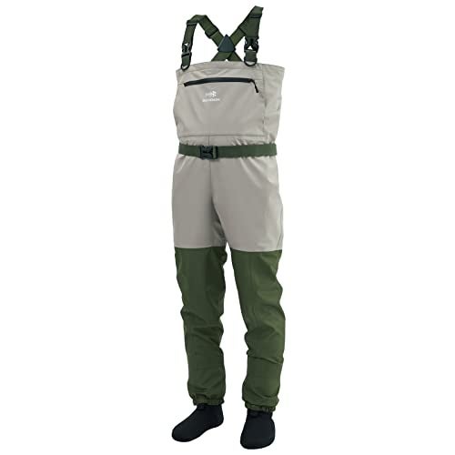 BASSDASH IMMERSE Mens Breathable Fly Fishing Waders Stocking Foot Waterproof Lightweight Chest Wader - Image 1
