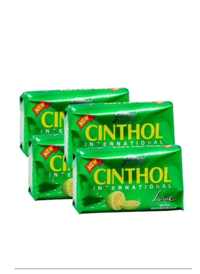 Cinthol - Bath Soap Lime With Deodorant 175 Pack of 4 - Image 1