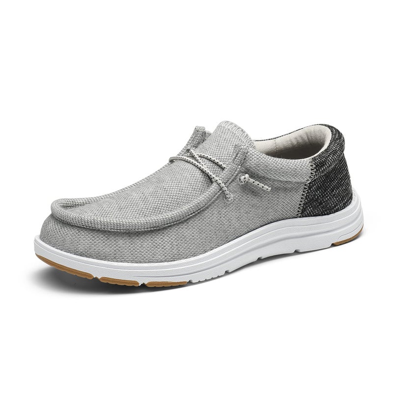 Bruno Marc Men's Arch Support Casual Slip-on Shoes Loafers for Men Non Slip Comfortable Boat Shoes,Size 12,Grey,SBLS2302M - Image 1