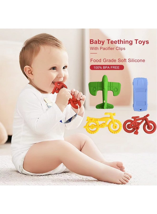 SJDSND Teething Toys For Babies 612 Months 1218 Months Baby Teething Toys Baby Chew Toys Bpa Free Teething Toys Baby Teether Transportation Tools Shape Teethers Baby Toys For Boys Girls (6 Pack) - Image 2