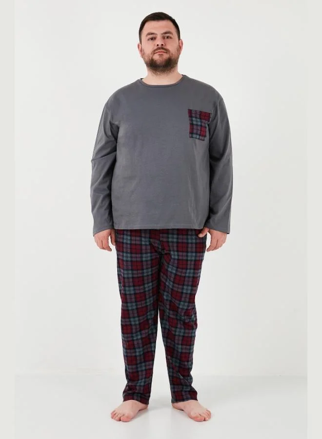 Buratti  Buratti Cotton Regular Fit Plus Size Pajama Set Men's Pajama Set 6572001B for Men | Best Price UAE