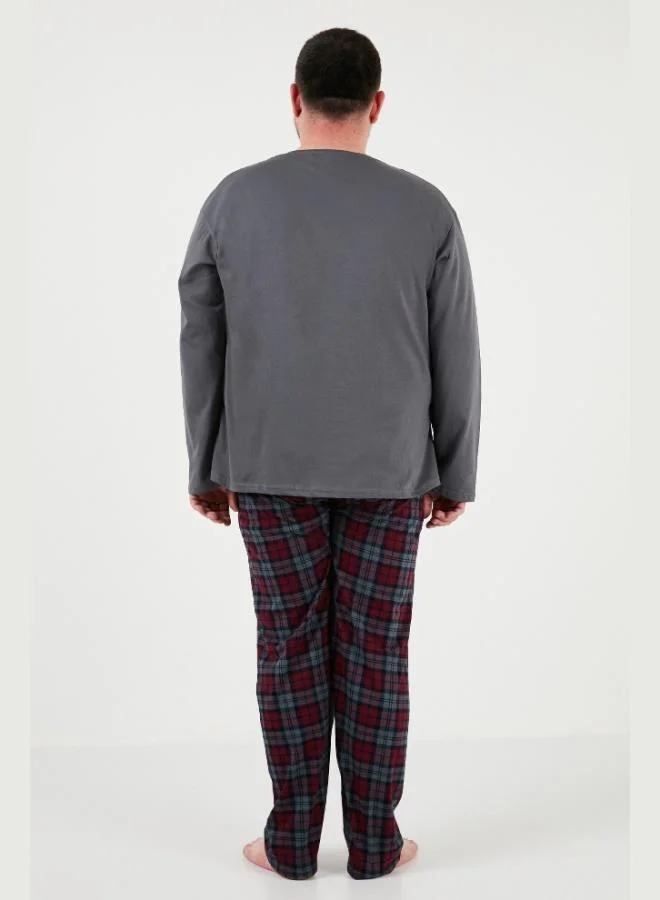 Buratti  Buratti Cotton Regular Fit Plus Size Pajama Set Men's Pajama Set 6572001B for Men | Best Price UAE