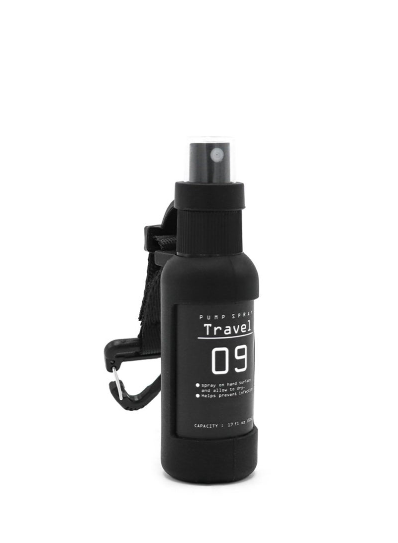 SYOSI Camping Spray Bottles with Hanging Buckle, Portable Fine Mist Spray Bottles for Outdoors, Empty Fine Mist Plastic Mini Travel Bottle, Travel Refillable Fine Mist Sprayers, Refillable Containers 50ml - Image 1