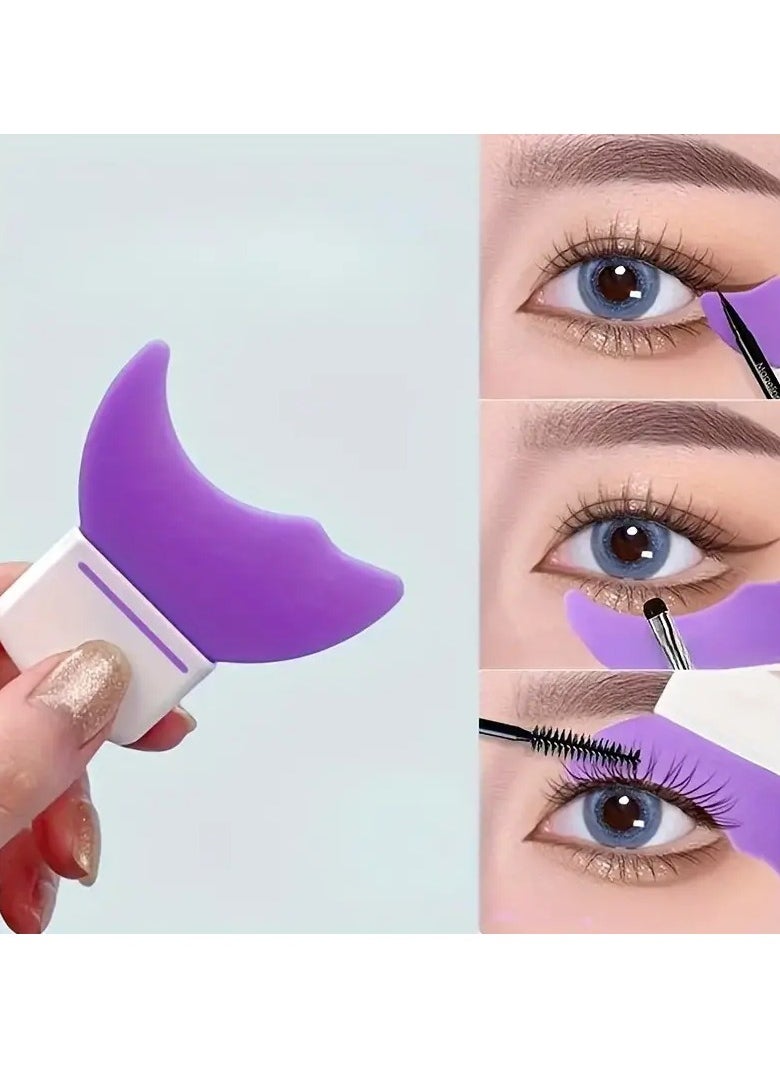 Multifunctional Silicone Eye Makeup Shield - Mascara Guard, Eyeshadow Applicator & Eyeliner Guide, Reusable Cosmetic Aid for Flawless Makeup Application - Use without Power