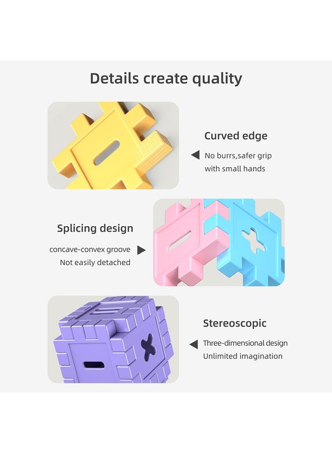 الأزرق جي دبليو <هدية الألغاز> Makalon DIY مكعبات الصواريخ التي تجمع ألعاب الألغاز للفتيات - Image 3