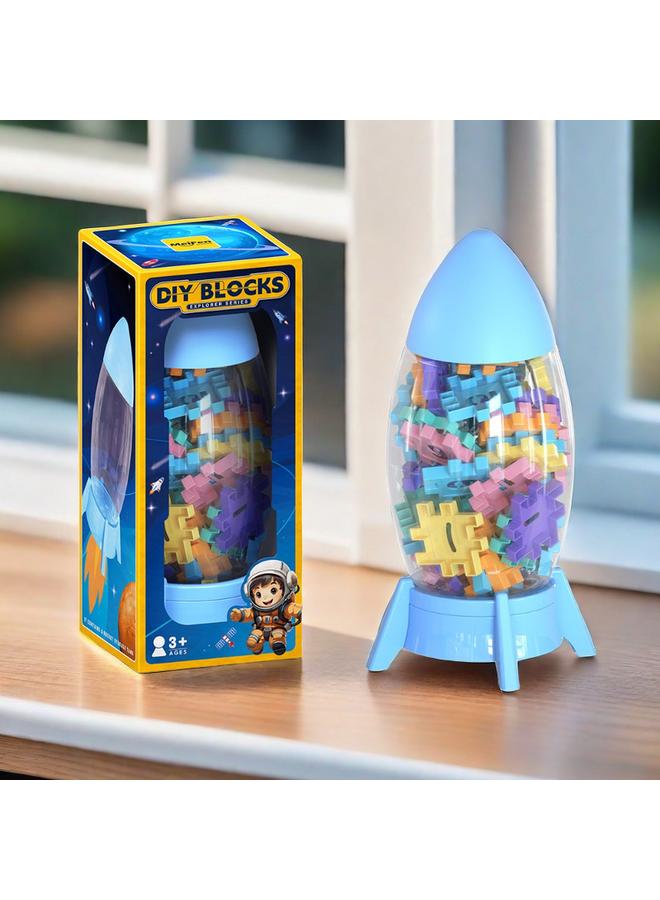 الأزرق جي دبليو <هدية الألغاز> Makalon DIY مكعبات الصواريخ التي تجمع ألعاب الألغاز للفتيات - Image 2