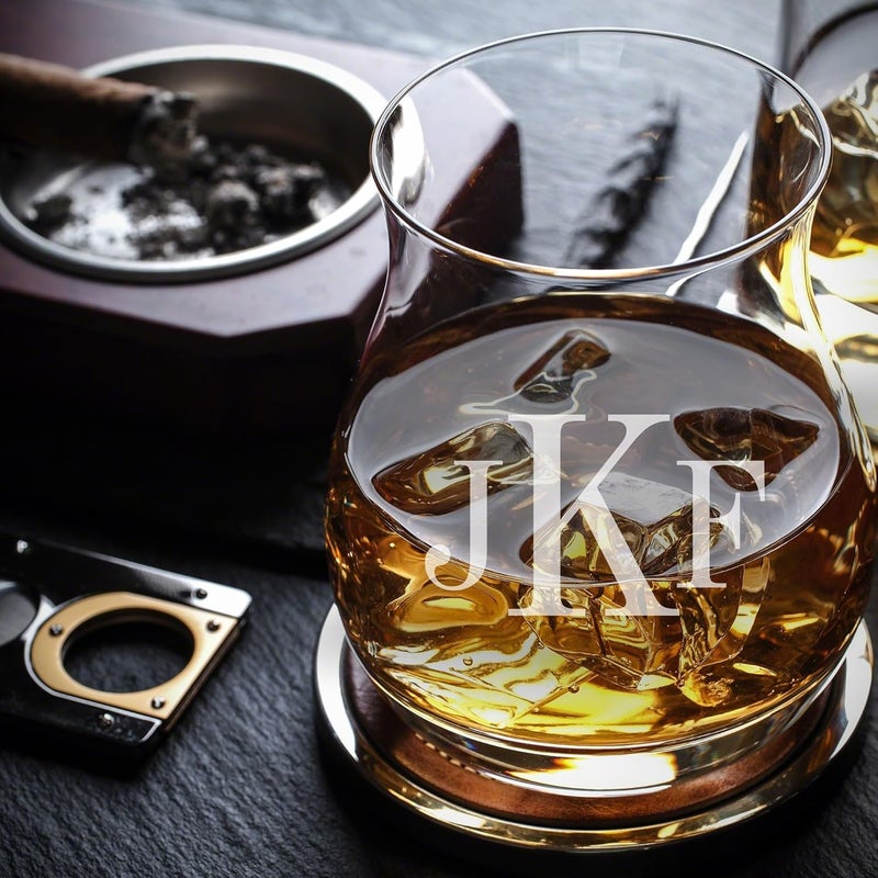 Engraved Canadian Glencairn Whisky Glass Set of 4  Oakmont Personalized Glencairn Glass