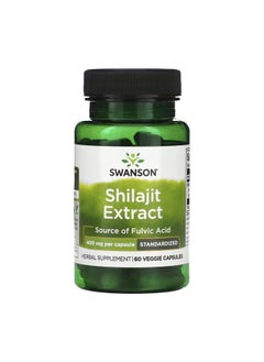 Herbal Supplement - Shilajit Extract Source of Fulvic Acid - 400 mg, 60 Veggie Capsules