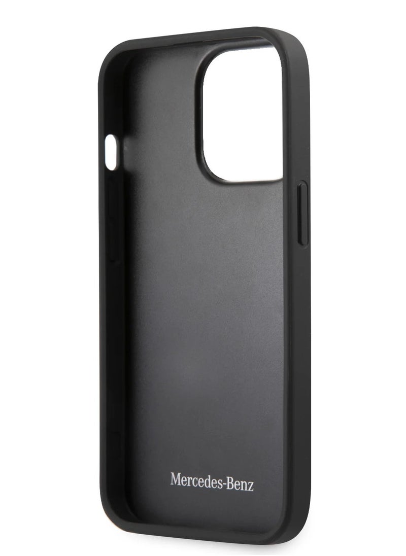 Mercedes-Benz IPHONE 15 PRO  - LEATHER RED HARD CASE PEFORATIONS AND METAL STAR LOGO - MERCEDES-BENZ  - Image 3