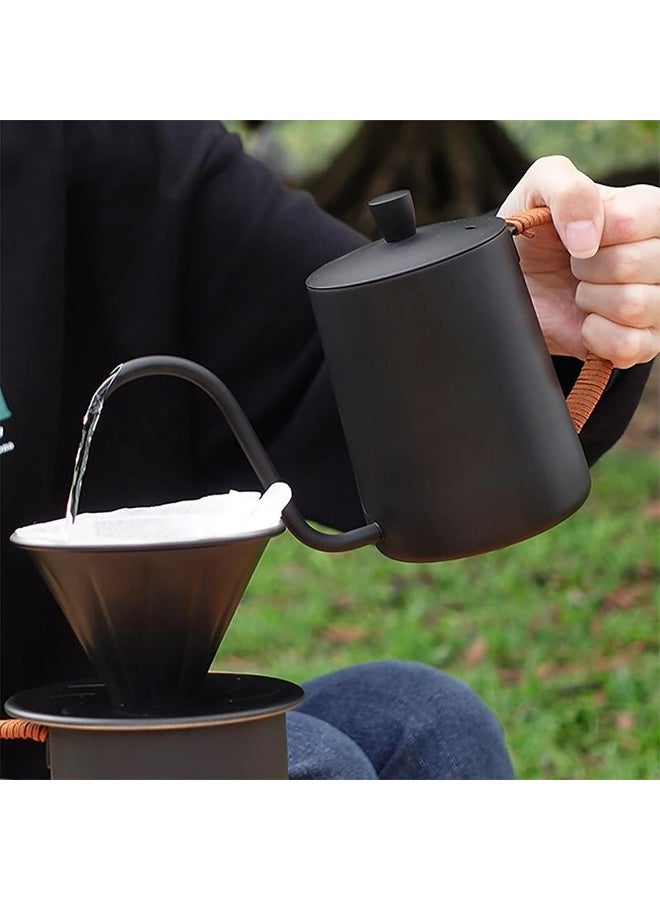 مجموعة قهوة محمولة مع حقيبة سفر مميزة - ماكينة قهوة يدوية للسفر والتخييم والتخمير المنزلي - أداة خفيفة الوزن لتحضير قهوة طازجة في أي مكان - Image 5