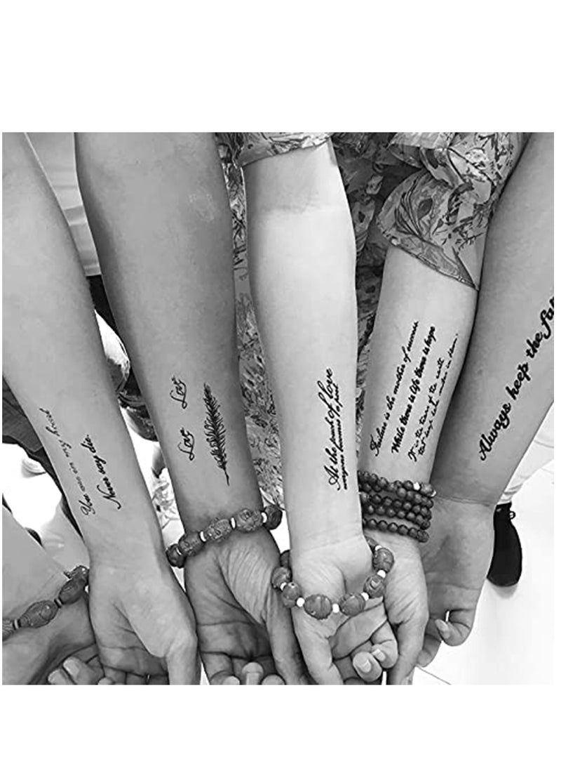 NIBEMINENT 4 Sheets Simple Design Temporary Tattoo Sticker Set，Simple Waterproof Fake Stickers Unisex (Animal) - Image 3