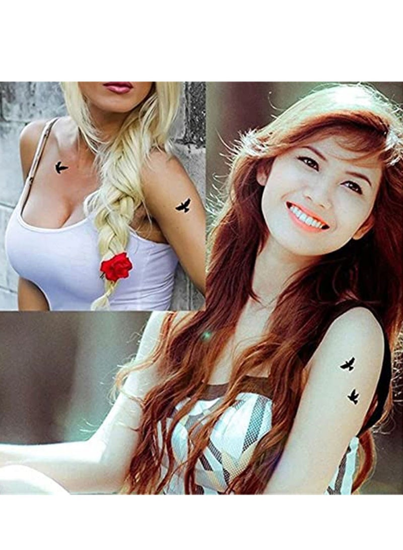 NIBEMINENT 4 Sheets Simple Design Temporary Tattoo Sticker Set，Simple Waterproof Fake Stickers Unisex (Animal) - Image 4