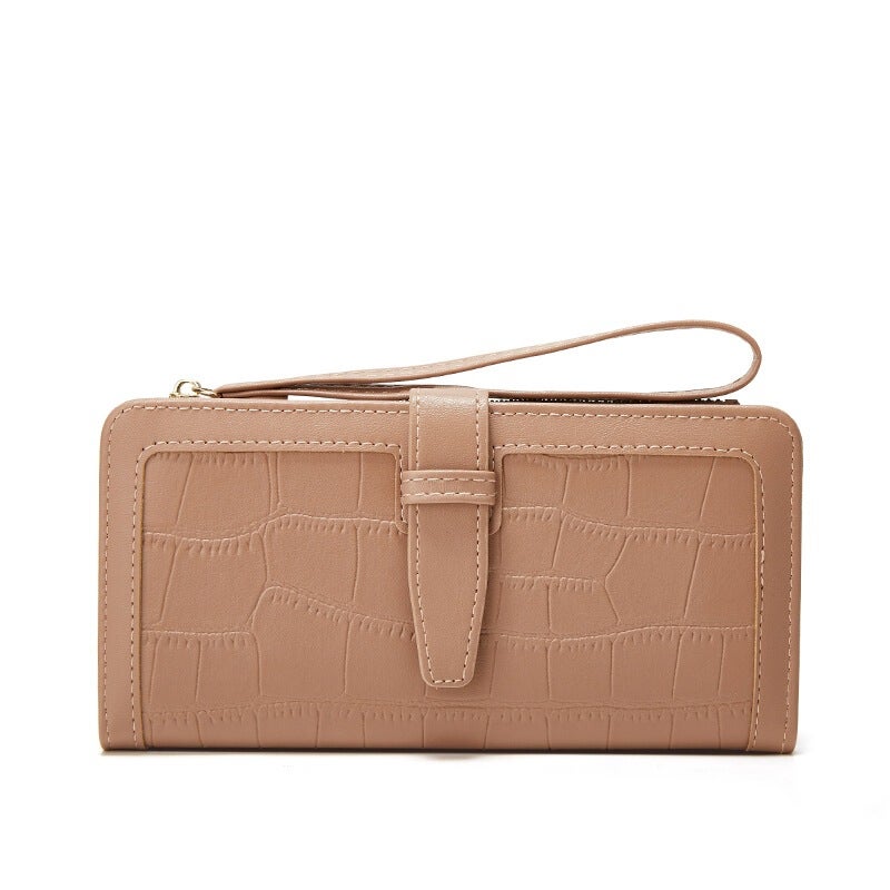 Multifunctional Solid Color PU Leather Wallet, RFID Blocking Design Portable Daily Storage Purse for Cards Cash Coin Business Use - Image 3