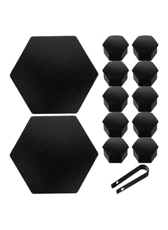 Matte Black Lug Nut Caps 20pcs With Removal Tool Rust Resistant Tire Bolt Cover - Image 1