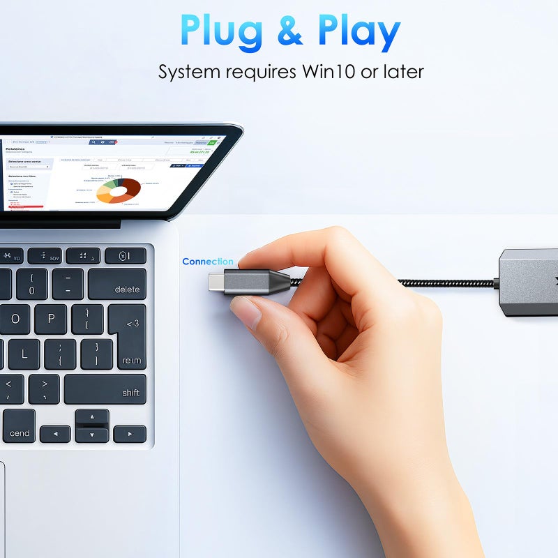 WAVLINK USB C to Ethernet Adapter 2.5 Gbps, USB to 2.5G Ethernet Adapter with 95W Power for Laptop, USB-C to RJ45 Network Converter (Thunderbolt 4/3 Compatible) for Windows, Mac OS, iPad OS and More - Image 5