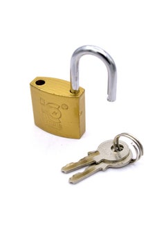 KADRIS Heavy-Duty Security Padlock HA-1426, Weather-Resistant in Solid Brass Lock 25MM - Padlock  shackle with Keys for Sheds, Storage Unit, School, Gym Locker, Fence, Toolbox, Hasp Storage  - Image 3