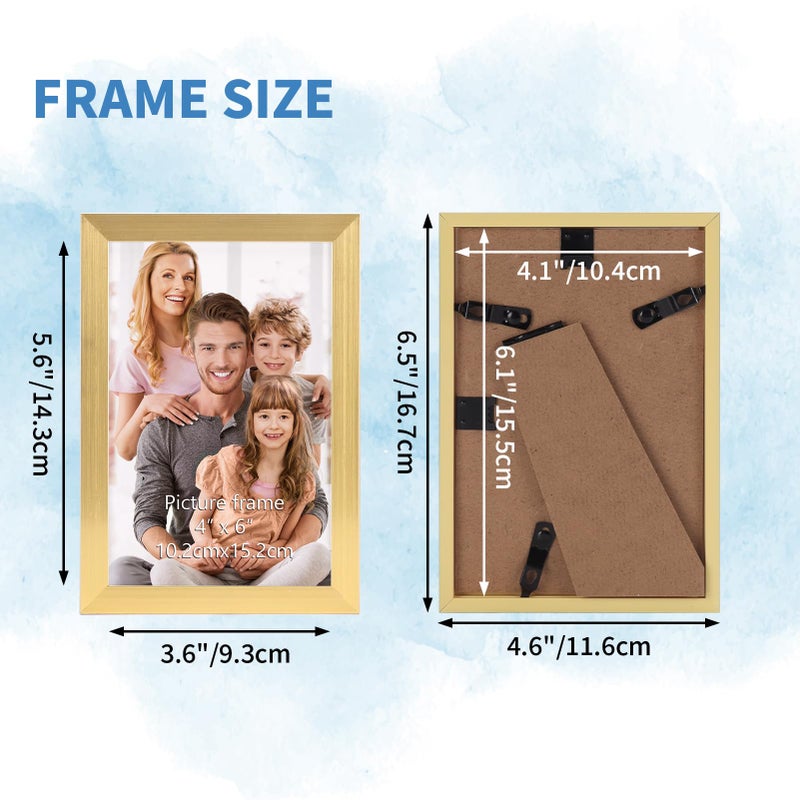 WIFTREY 4x6 Picture Frame Gold  4 x 6 Photo Frames Bulk for Wall Hanging or Tabletop Display  18 Pack - Image 2