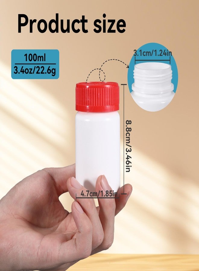 UMETASS 4 Pack Small Empty Plastic Bottles for Pills - Travel Medicine Containers with Lids & Labels, Portable Daily Organizer Storage for Vitamins, Medication Essentials - Image 2