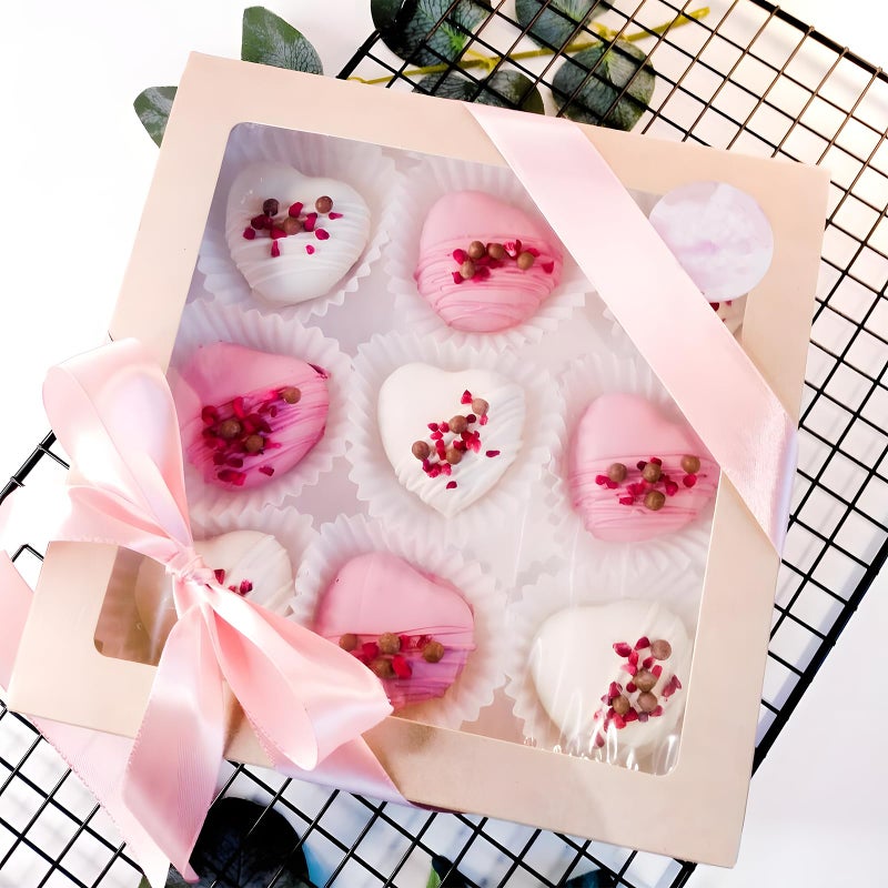 Morofme 2pcs Heart Molds Silicone Heart Shaped Chocolate Molds Hearts Candy Mold Hearts Muffin Pan Mold for Valentine's Wax Melt Baking Soap Jelly Candle - Image 2
