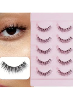 Natural Eyelashes Mink Eyelashes Medium Eyelashes Personalized Lashes Reusable Fluffy Eyelashes 5 Pack