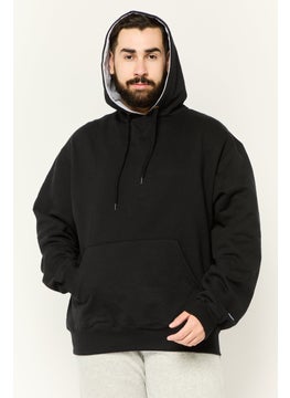 Champion Men Sportswear Fit Embroidered Logo Long Sleeves Outdoor Hoodie, Black  - Image 1