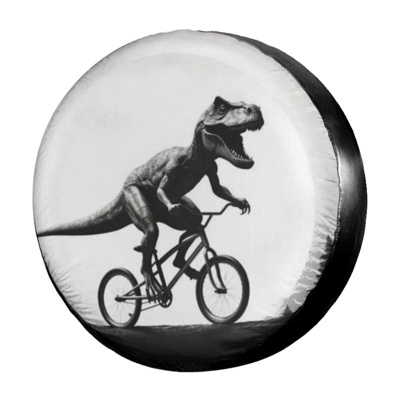 Foruidea Dinosaur Moon Spare Tire Cover Dust-Proof Wheel Tire Cover Fit Trailer, RV, SUV and Many Vehicle 17 Inch