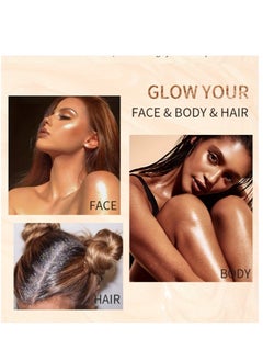 Ushas Glow Shimmer Spray - Shimmer Body Oil Liquid Easy to Push Away Natural Moisture Glitter Face Brightening Glow Pearl Highlighter Illuminator Shine Contouring Makeup for Face and Body #1  - Image 2