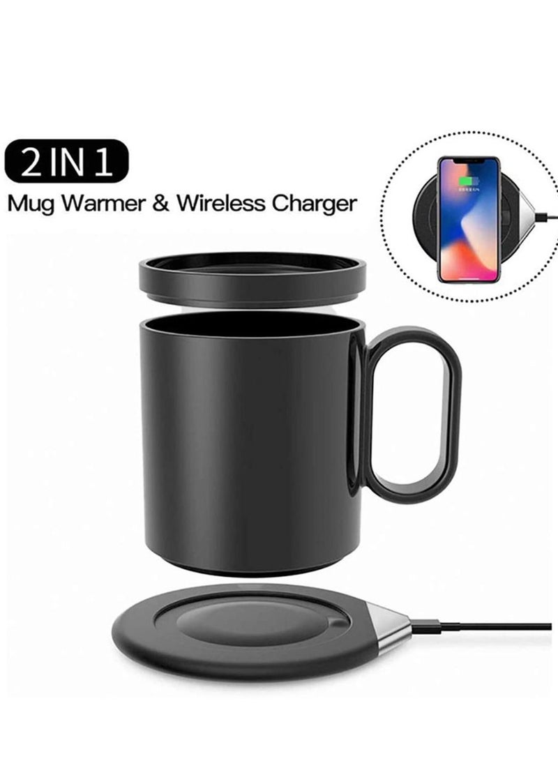 SYOSI Coffee Cup Warmer Electric Smart Beverage Mug Desktop Digital Touch Heater Coaster Pad for Tea Wate Cocoa Baby Food Milk Plate Black  - Image 3
