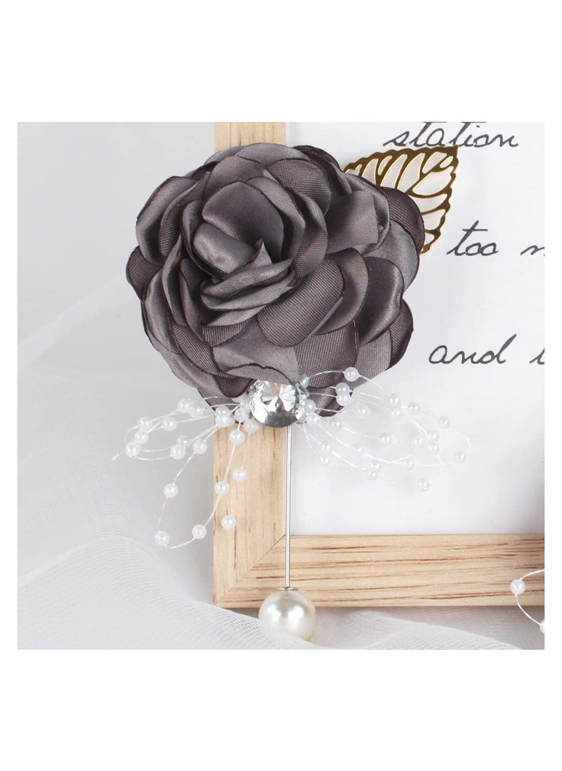 Generic - Wrist Corsage and Boutonniere Set for Weddings, Proms, and Bridal Parties - Elegant Rose Flowers for Bridesmaids, Grooms, and Special Events - Image 1