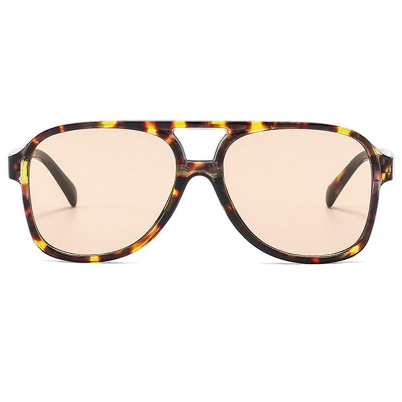 willochra Vintage oversized Double beam 70s Pilot Sunglasses Women Men Classic Large Squared Frame Travel glasses F28 (C6) - Image 1