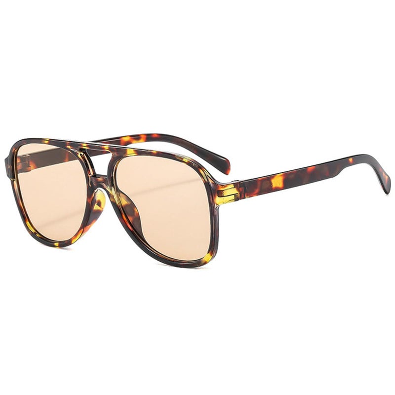 willochra Vintage oversized Double beam 70s Pilot Sunglasses Women Men Classic Large Squared Frame Travel glasses F28 (C6) - Image 3