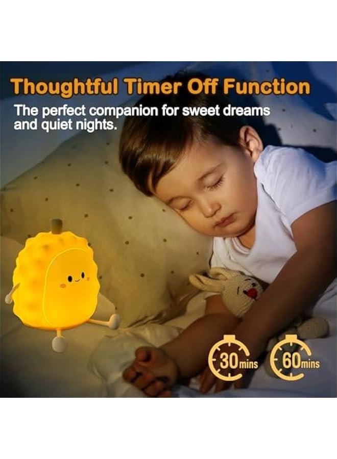 إضاءة ليلية للأطفال، مصباح دوريان سيليكون لطيف لغرفة الرضع والأطفال، مصباح زينة فواكه LED قابلة لإعادة الشحن، إضاءة ليلية جميلة للبنات والأولاد، مصباح محمول هدية عيد ميلاد - Image 3