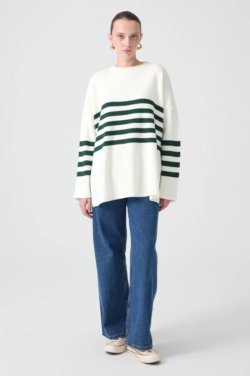 توتشي Striped Knit Tunic
