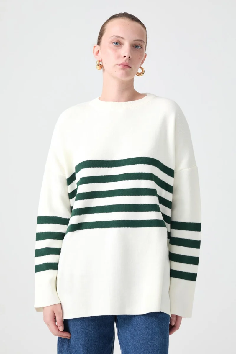 توتشي Striped Knit Tunic