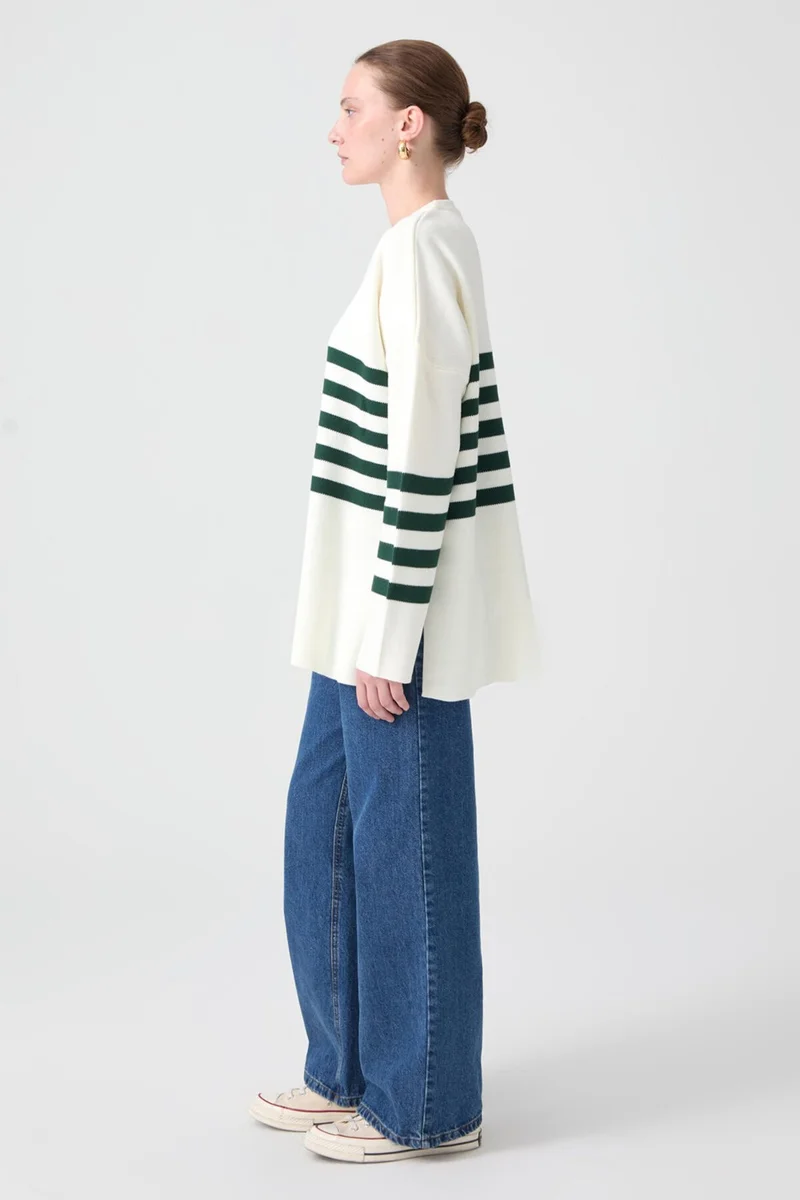 توتشي Striped Knit Tunic