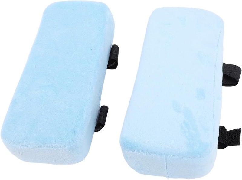 Memory Foam Ergonomic Armrest Pads for Office Chair Pressure Relief Soft Arm Rest Covers for Gaming Chair, 2 Pack (Blue) - Image 2
