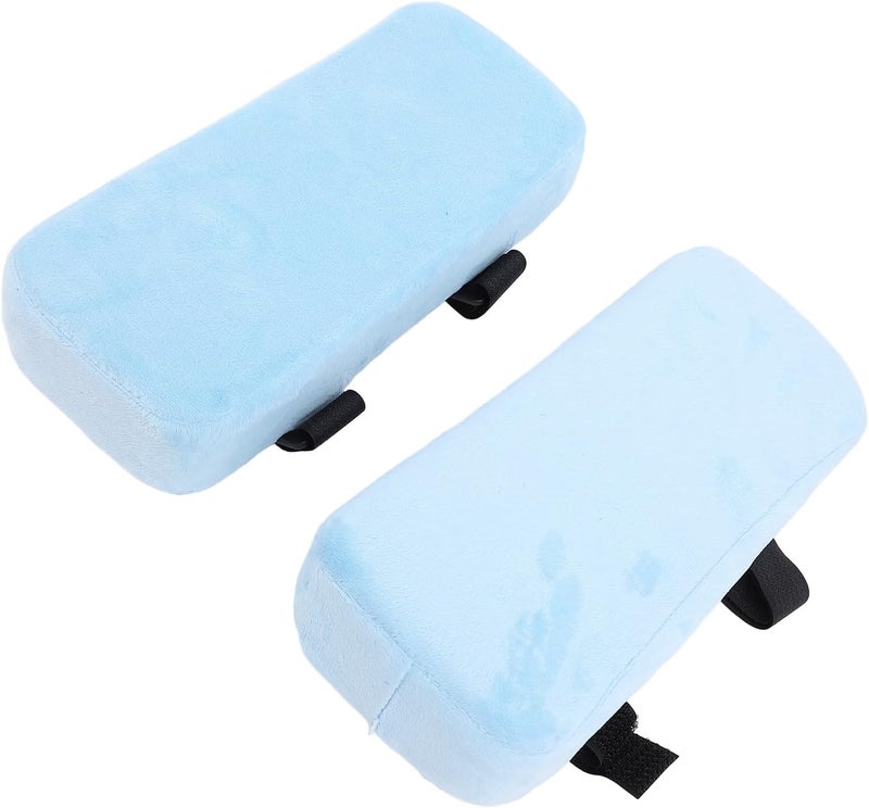 Memory Foam Ergonomic Armrest Pads for Office Chair Pressure Relief Soft Arm Rest Covers for Gaming Chair, 2 Pack (Blue) - Image 4