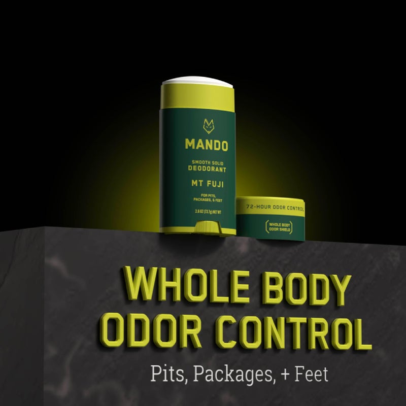 Mando Whole Body Deodorant For Men - Smooth Solid Stick - 72 Hour Odor Control - Aluminum Free, Baking Soda Free, Skin Safe - 2.6 Ounce (Mt Fuji) - Image 5