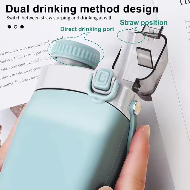 DD RETAILS Collapsible Silicone Water Bottle - 600 ml Folding With Straw and Hook - Portable for Hiking, Camping, Sports, Road Trips, Outdoor (Pack of 1), Grey - Image 3