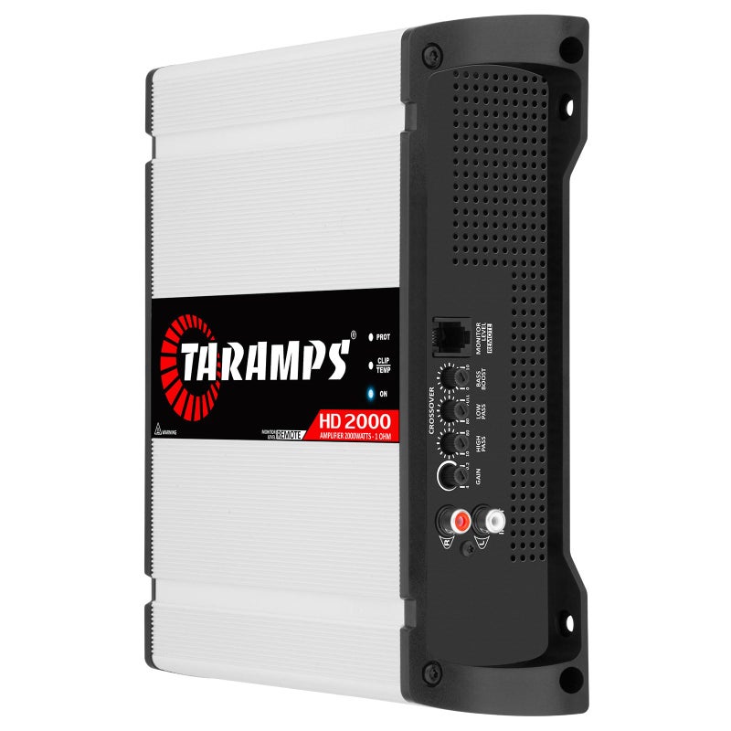 Taramp's Taramps HD 2000 1 Ohm 1 Channel 2000 Watts RMS MAX, Full Range Car Audio, Monoblock, LED Monitor Indicator, Class D Amplifier, Crossover, White 2k amp - Image 3