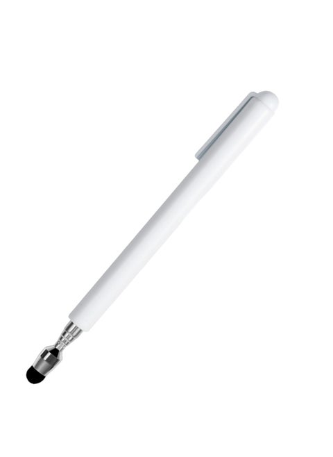 Universal Telescopic Stylus Pen for Touch Screens,Retractable Pointer Stick & Stylus with Special Flocking Tip,Extendable High Precision & Soft, Stylus Pen for Touch Screens (White)