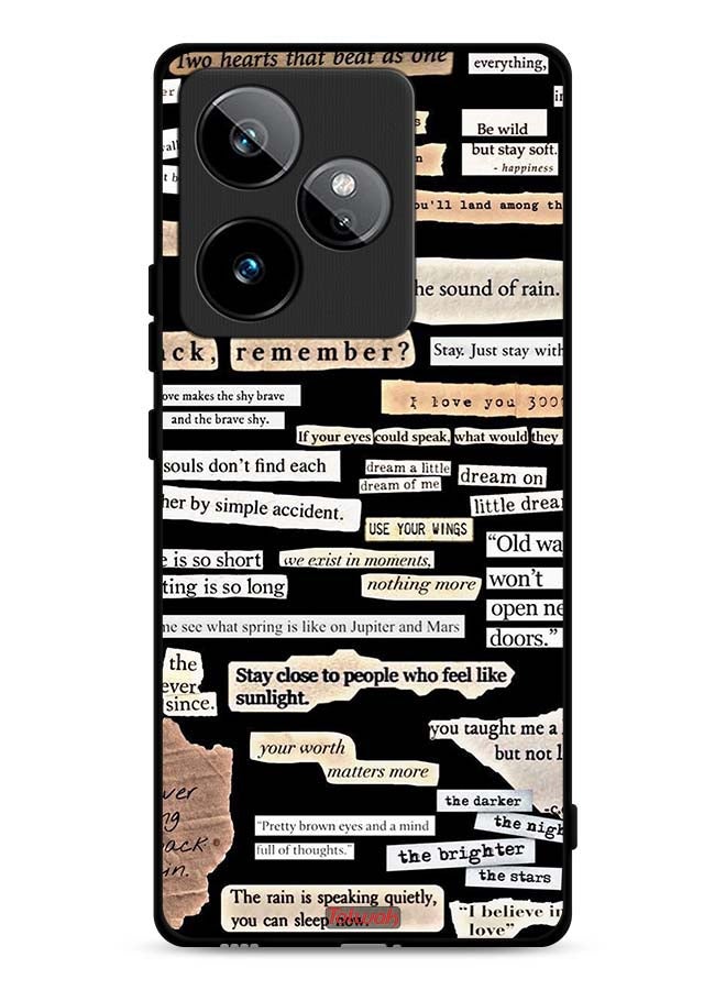 Tolwak Realme GT 7T 5G Protective Case Cover Quotes Stickers