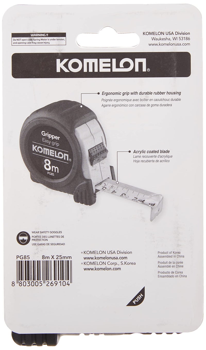 Komelon PG85 8m by 25mm Metric Gripper Tape, Black - Image 5