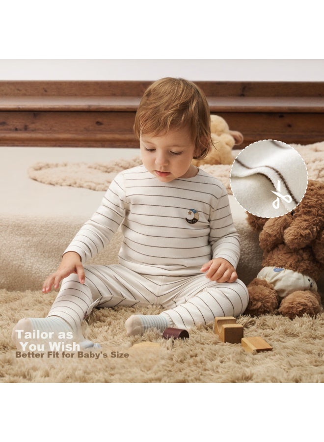 Aqpa Baby Aqpa German Velvet Set Autumn Winter Baby Warm Base Layer Eggshell 80 - Image 3