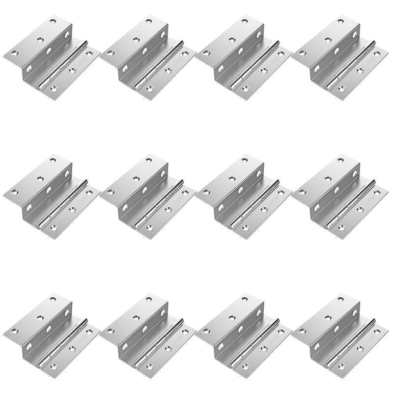 Atlantic Stainless Steel LHinges 3 X 34 X19 MM Matt Finish Pack of 12 - Image 1