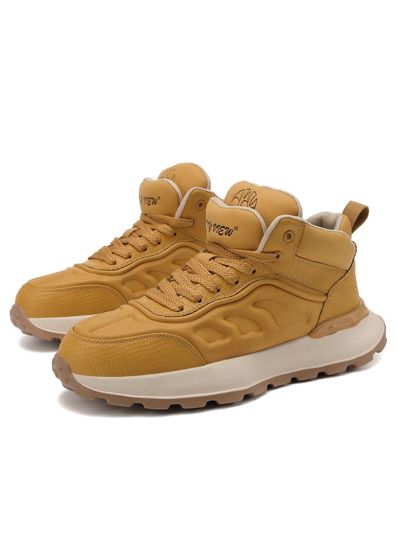 Sky View SKY VIEW Men Fashion Casual Shoes Mid Top Double Tongue Design Hiking Sneakers Non-Slip Trekking Walking Shoes Running Shoes for Men with Arch Support  - Image 1
