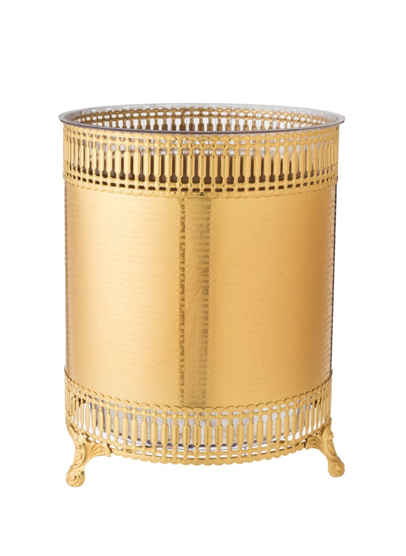 Dania A golden wastebasket and tissue box set for an elegant and modern home  - Image 2