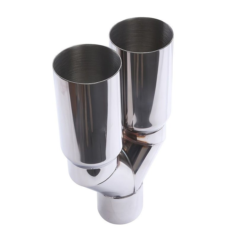 Dual Stainless Steel Exhaust System 63 76mm Y Shape Single Layer Double Outlet For Modification Enhances Exhaust Performance 1pc - Image 4